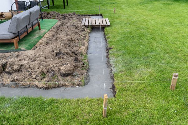 Cement Footer Installation in Palm Desert